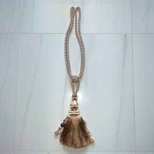 Champagne and Blush Color Rope Trim Tassle Holdback